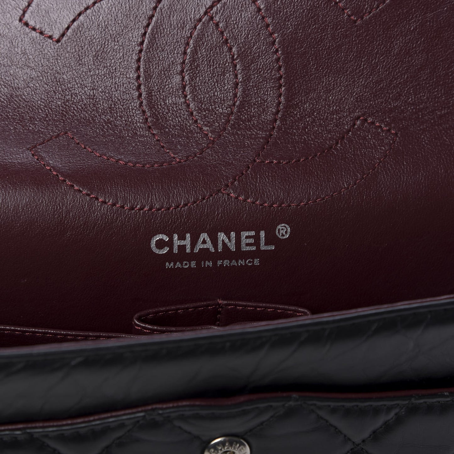 Aged Calfskin Quilted 2.55 Reissue 226 Flap Black