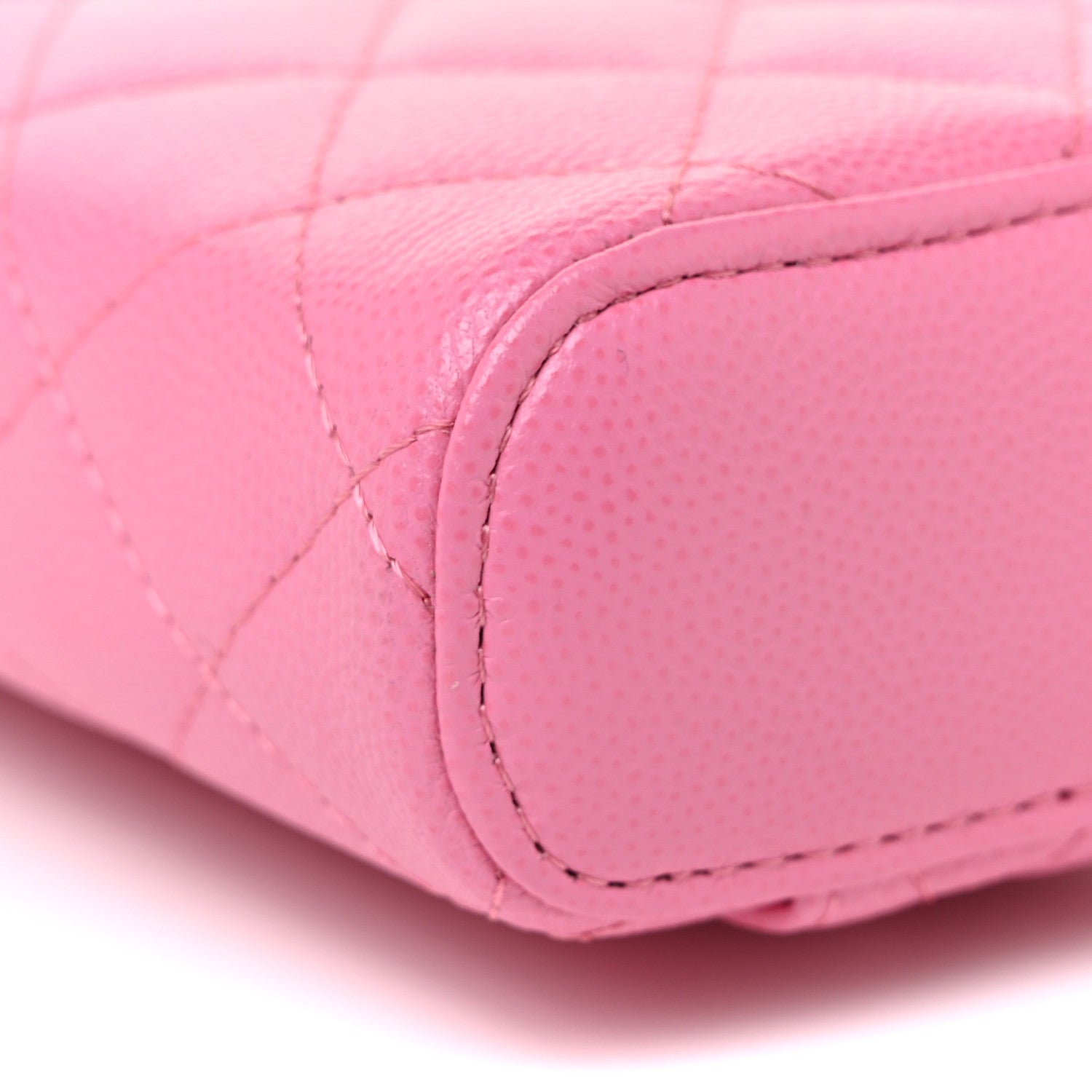 Chanel Caviar Quilted Phone Holder With Chain Pink 5 of 11
