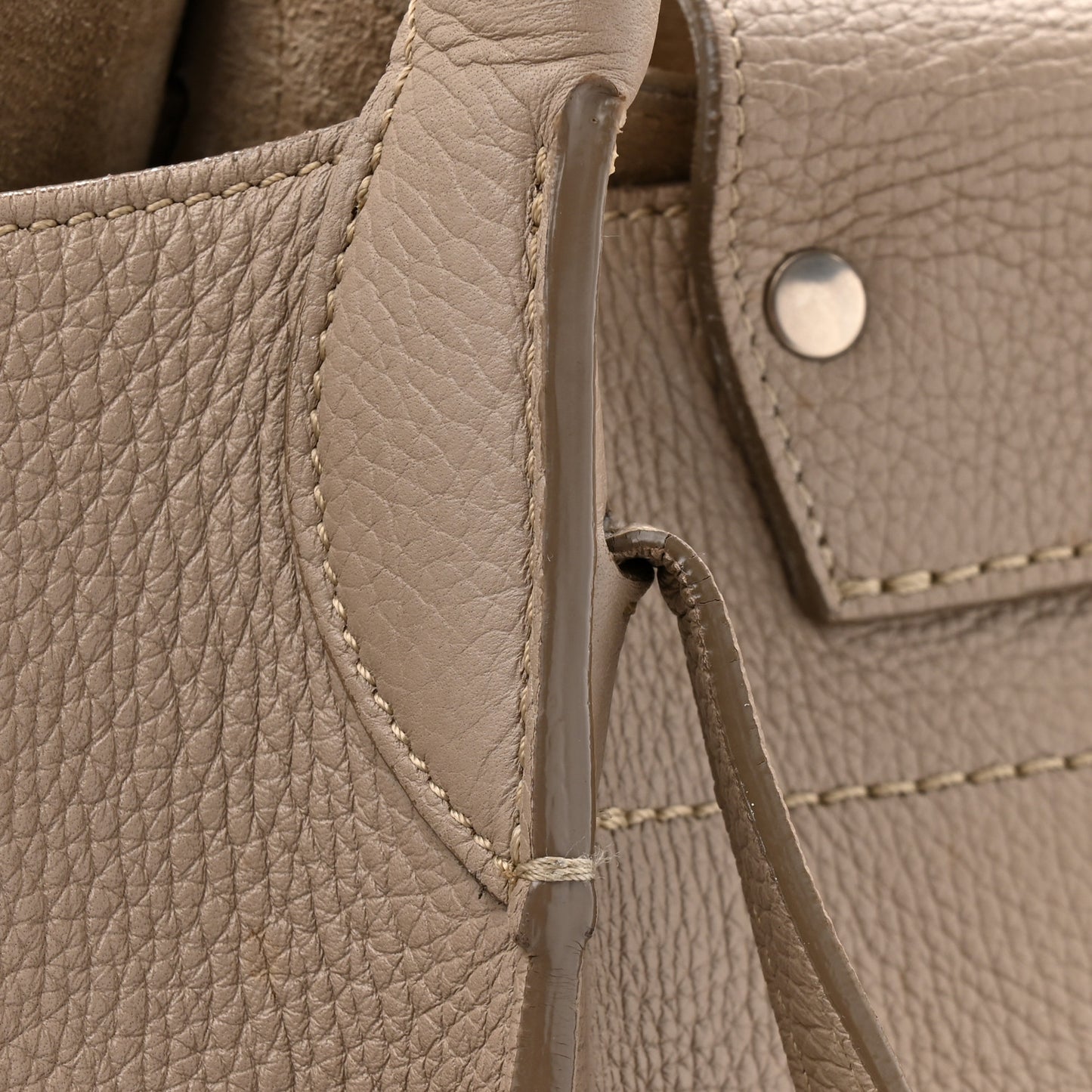 Supple Grained Calfskin Small Big Bag Light Taupe