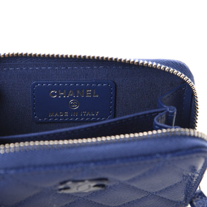Chanel Caviar Quilted Incognito Zip Coin Purse Blue 6 of 8