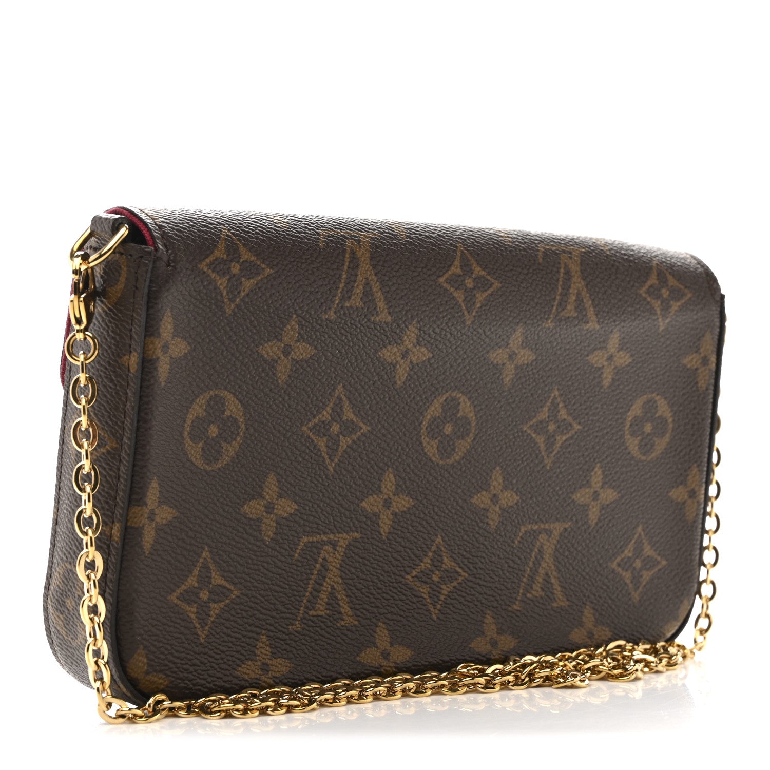 Louis Vuitton Monogram Pochette Felicie Chain Wallet Fuchsia 4 of 16