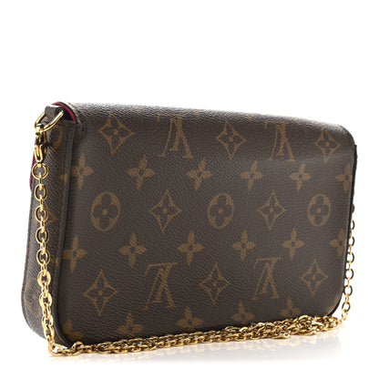 Louis Vuitton Monogram Pochette Felicie Chain Wallet Fuchsia 4 of 16