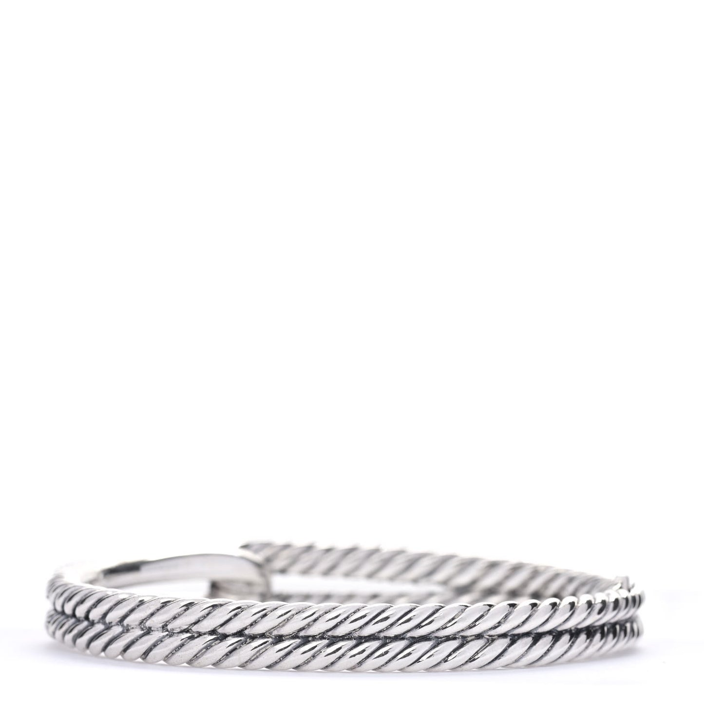 Sterling Silver Diamond Pave 10mm Single Loop Labyrinth Bracelet