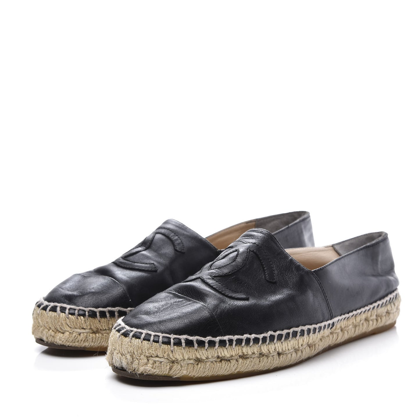 Lambskin CC Espadrilles 42 Black