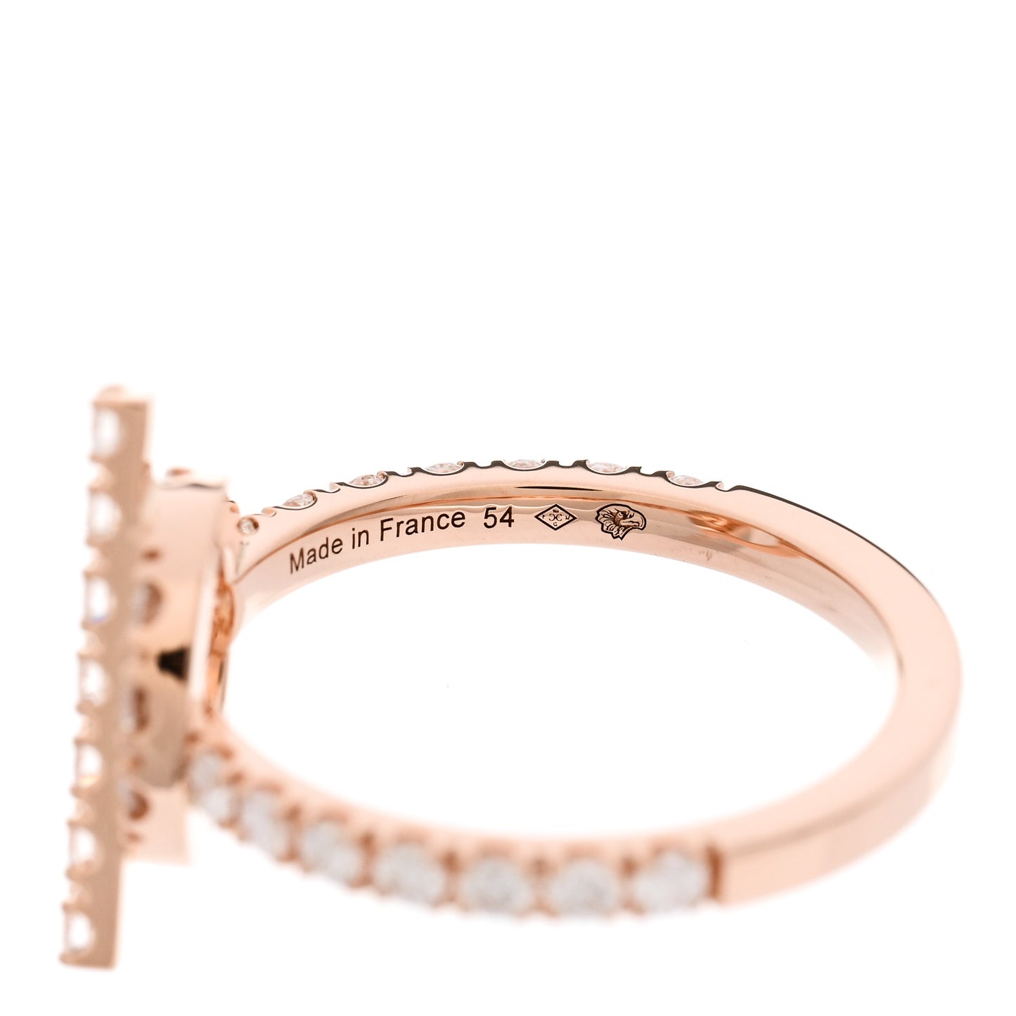18K Rose Gold Diamond Finesse Ring 54 7