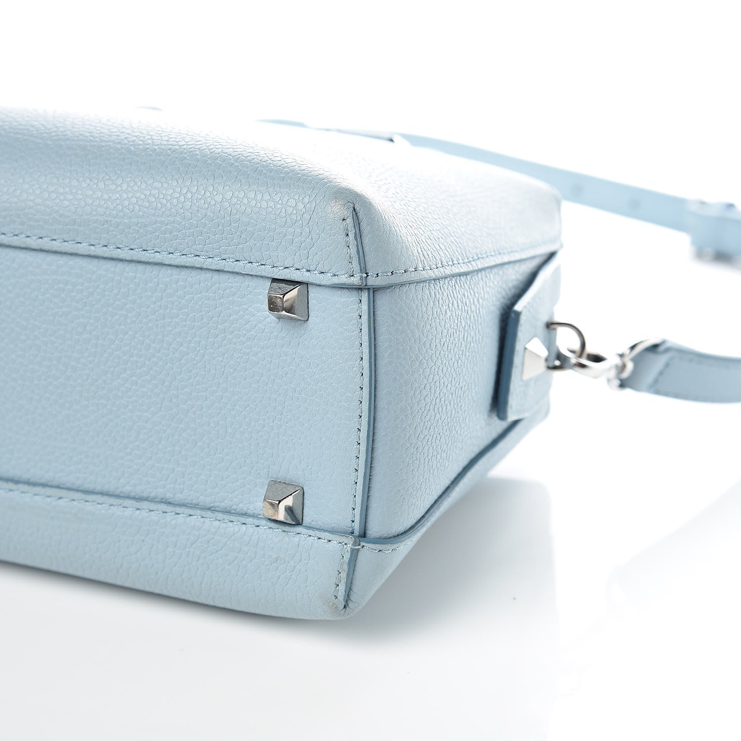 MCM Grained Calfskin Small Ella Boston Sky Blue 9 of 15