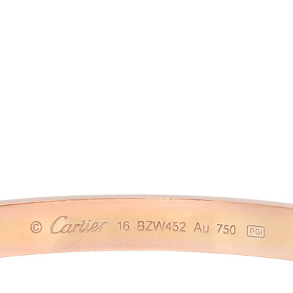 Cartier 18K Pink Gold LOVE Bracelet 16 3 of 4
