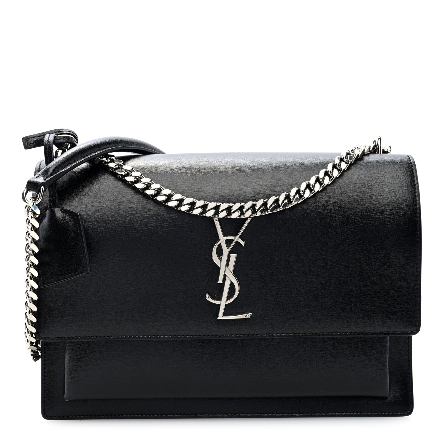 Saint Laurent Calfskin Large Monogram Sunset Black 1 of 9