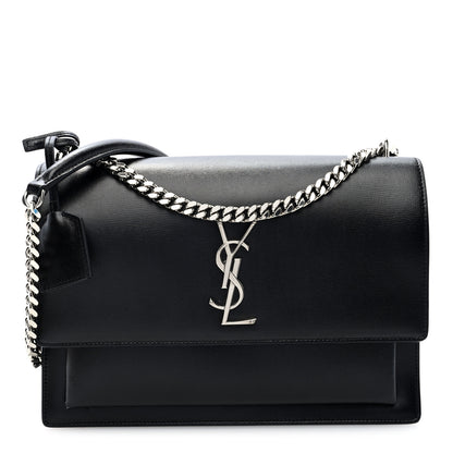 Saint Laurent Calfskin Large Monogram Sunset Black 1 of 9