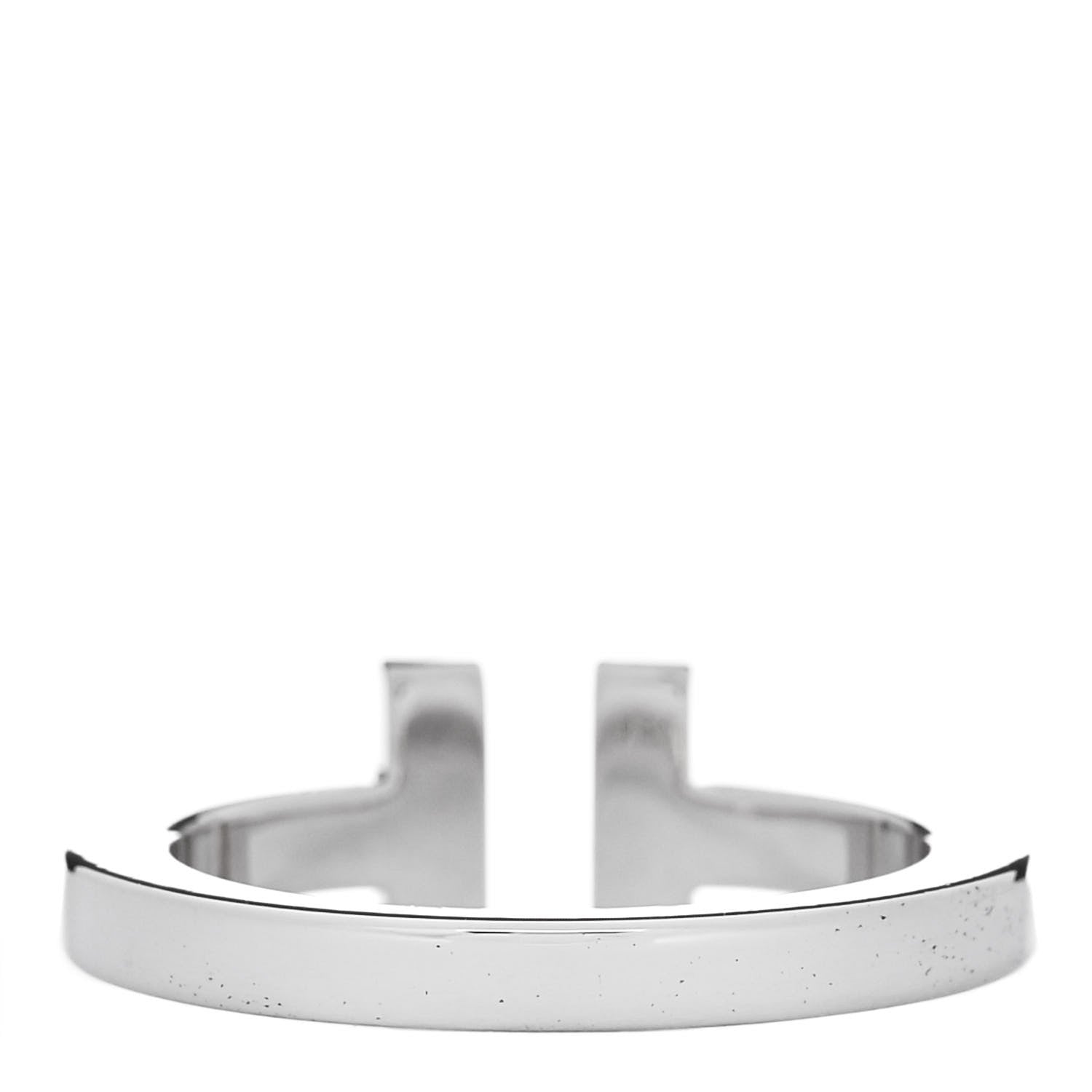 Tiffany Sterling Silver T Square Ring 53 6.5 3 of 4