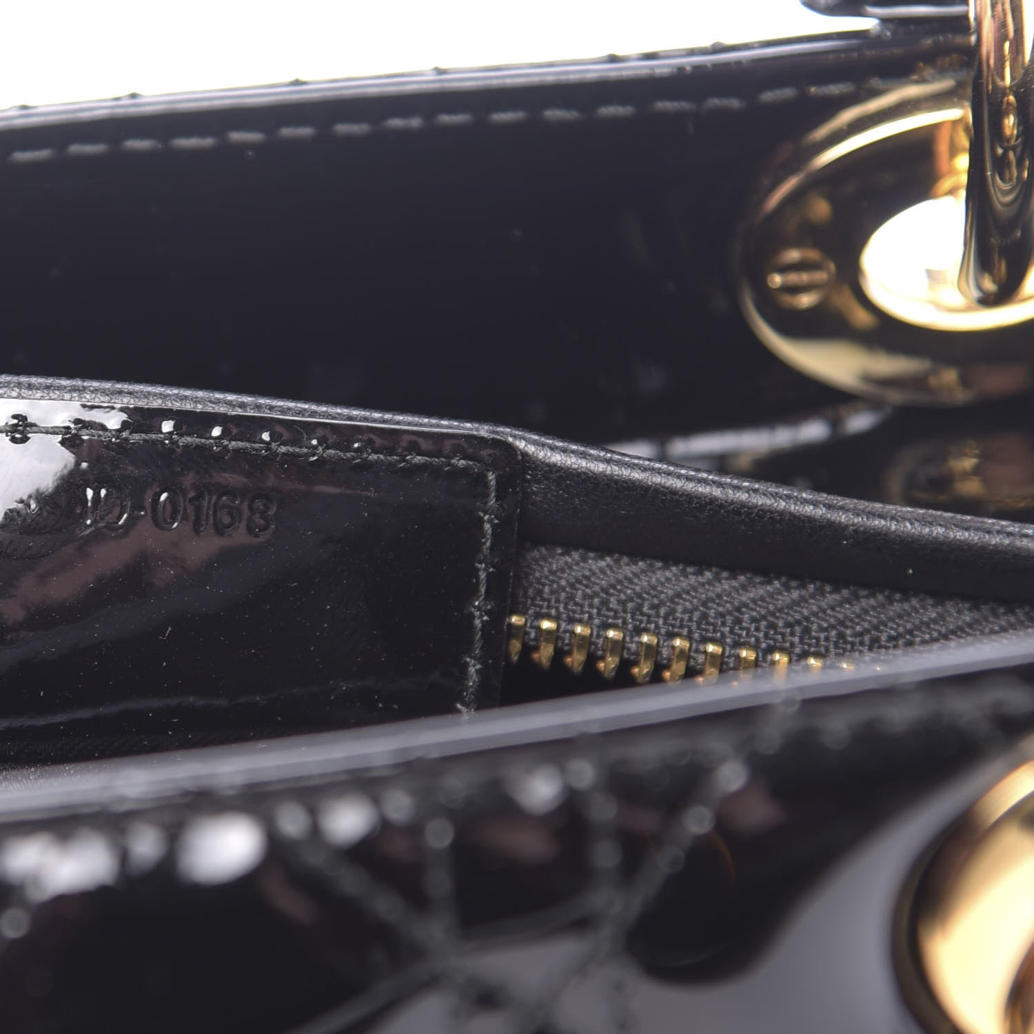 Christian Dior Patent Cannage Medium Lady Dior Black 7 of 10