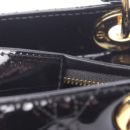 Christian Dior Patent Cannage Medium Lady Dior Black 7 of 10