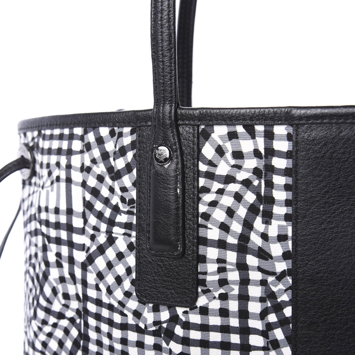 MCM Visetos Medium Liz Reversible Shopper Tote Black 20 of 21