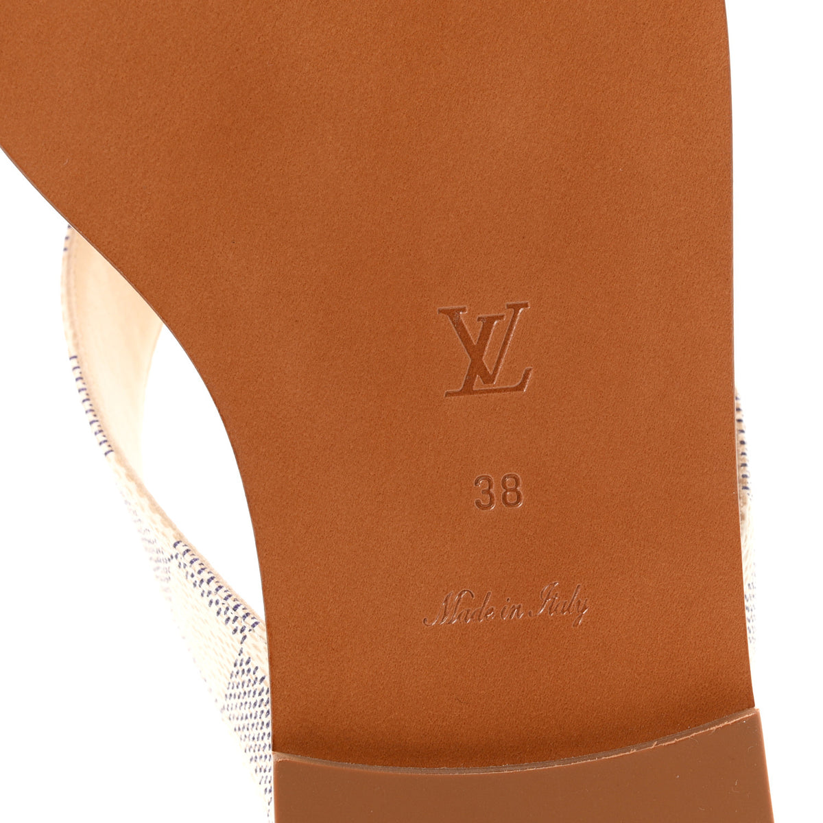Louis Vuitton Damier Azur Sunny Flat Thong Sandals 38 7 of 9