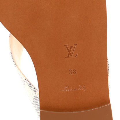 Louis Vuitton Damier Azur Sunny Flat Thong Sandals 38 7 of 9