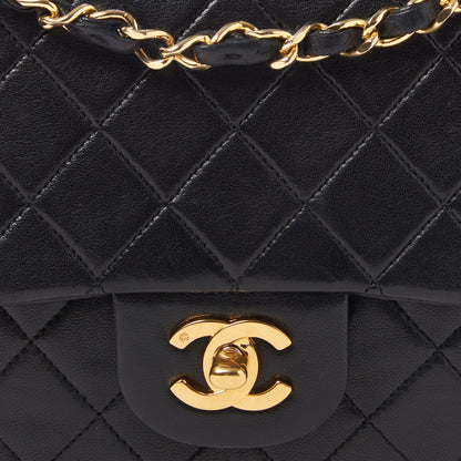 Chanel Lambskin Quilted Medium Double Flap Black 7 of 9