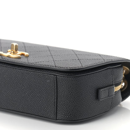 Chanel Caviar Stitched Messenger Flap Bag Black 8 of 11