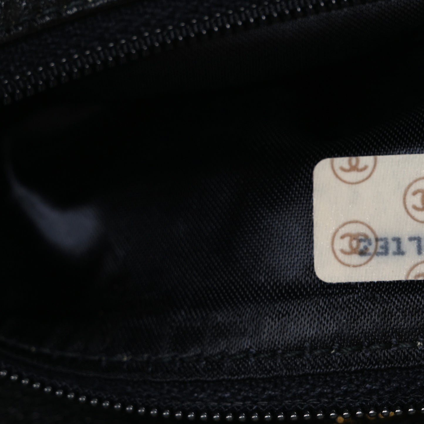 Lambskin Quilted CC Tassel Camera Case Black