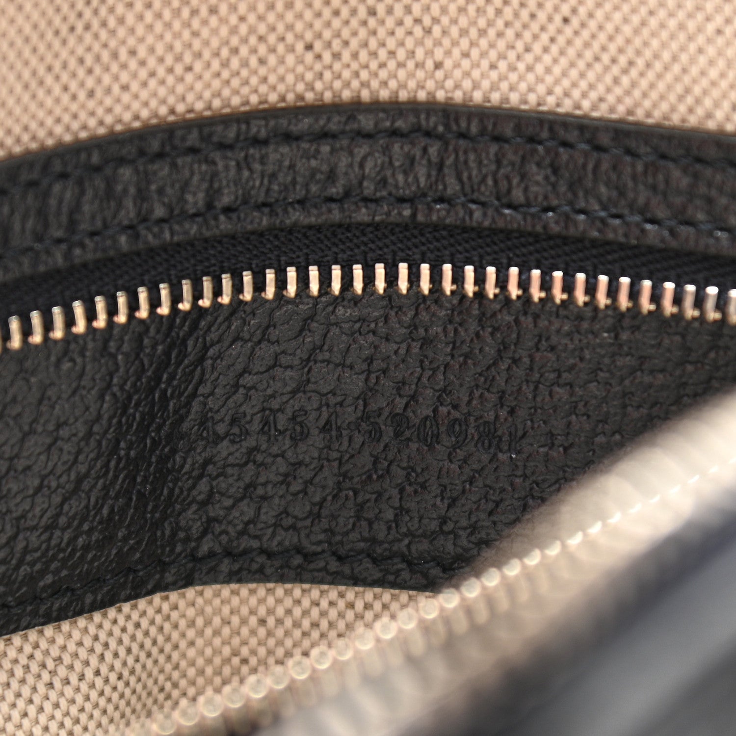 Gucci GG Supreme Monogram Textured Dollar Calfskin Small Horsebit 1955 Shoulder Bag Beige Blue 7 of 10