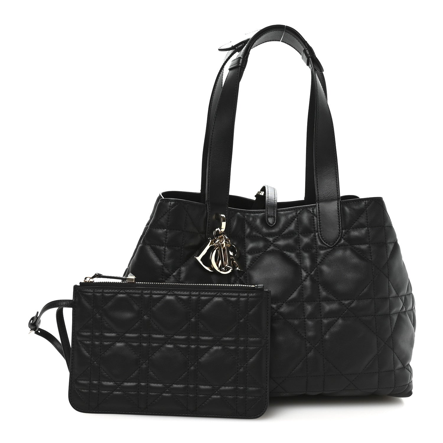 Christian Dior Calfskin Macrocannage Medium Toujours Black 3 of 12