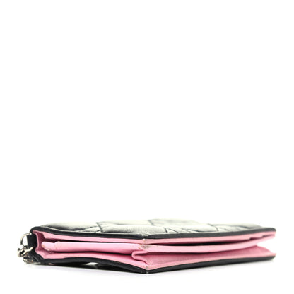 Christian Dior Lambskin Cannage Bi-Color Small Lady Dior Flap Card Holder Black Pink 3 of 8
