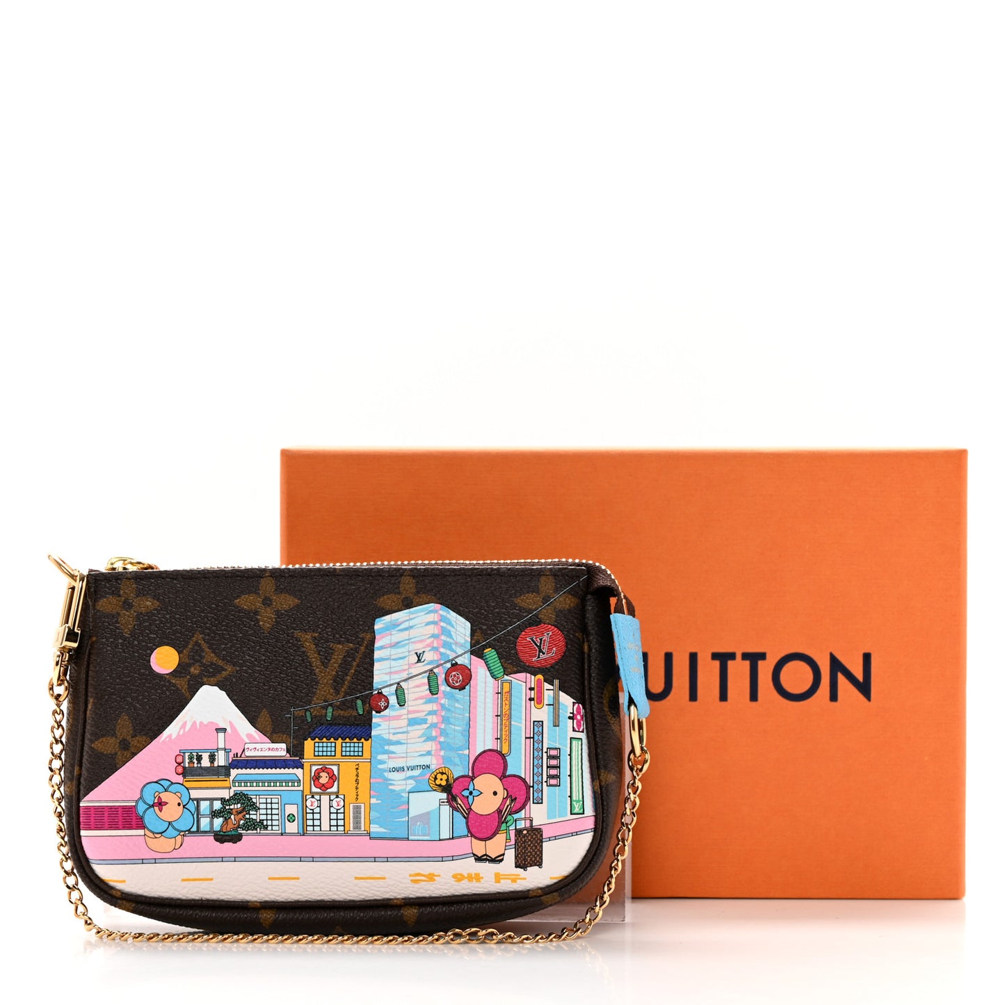 Monogram 2022 Christmas Animation Tokyo Mini Pochette Accessories Blue