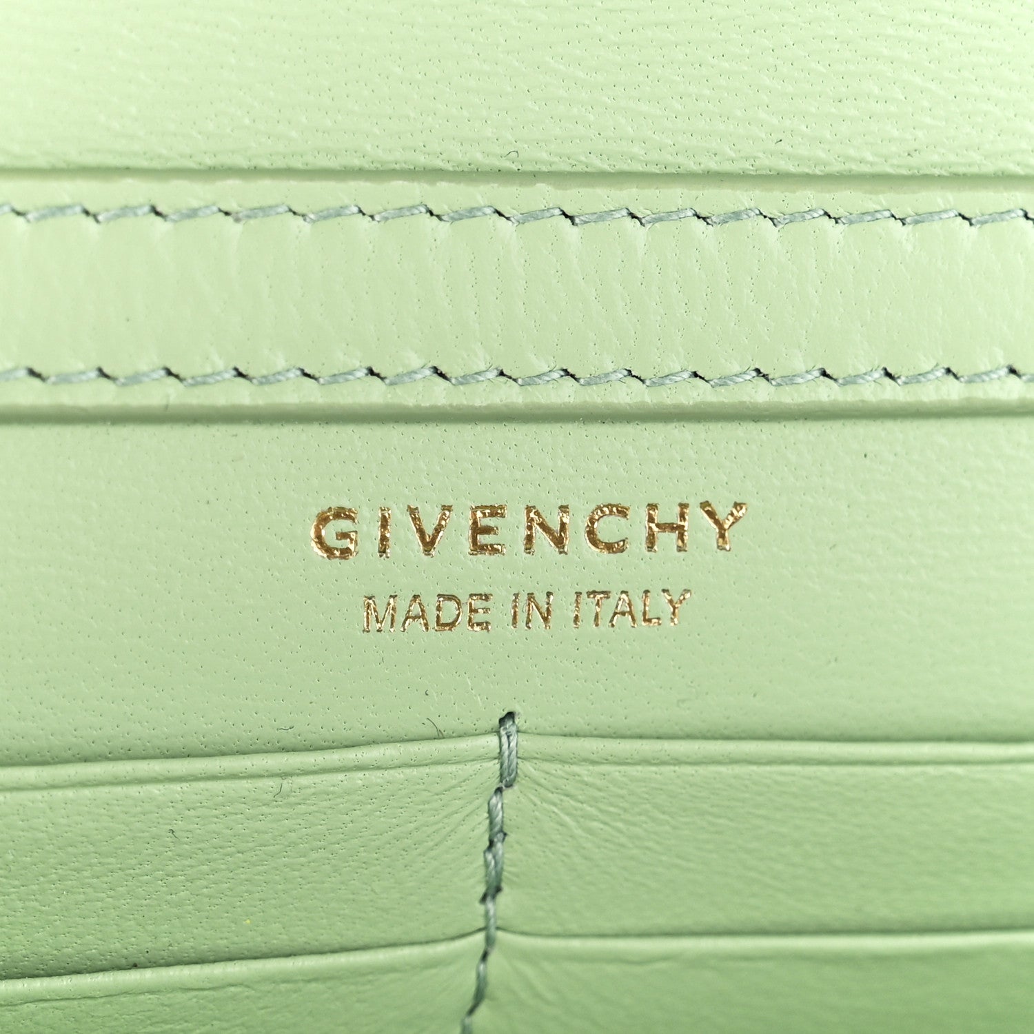 Givenchy Shiny Calfskin 4G Wallet on Chain Pistachio 6 of 11