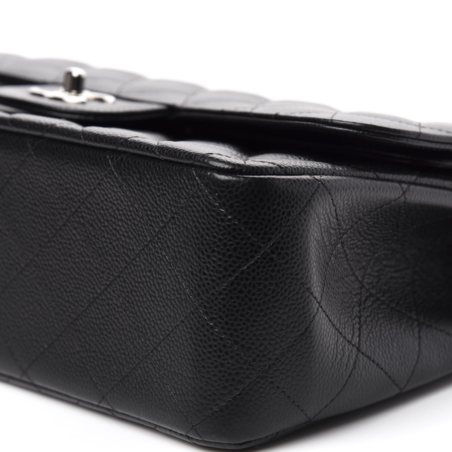 Chanel Caviar Quilted Jumbo Double Flap Black 9 of 10
