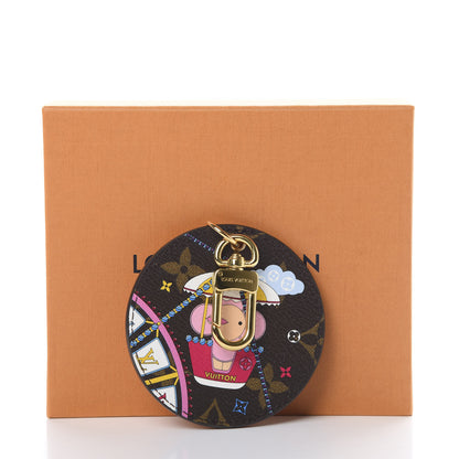 Louis Vuitton Monogram 2020 Christmas Animation Big Wheel Bag Charm Key Ring Rose Ballerine 5 of 5
