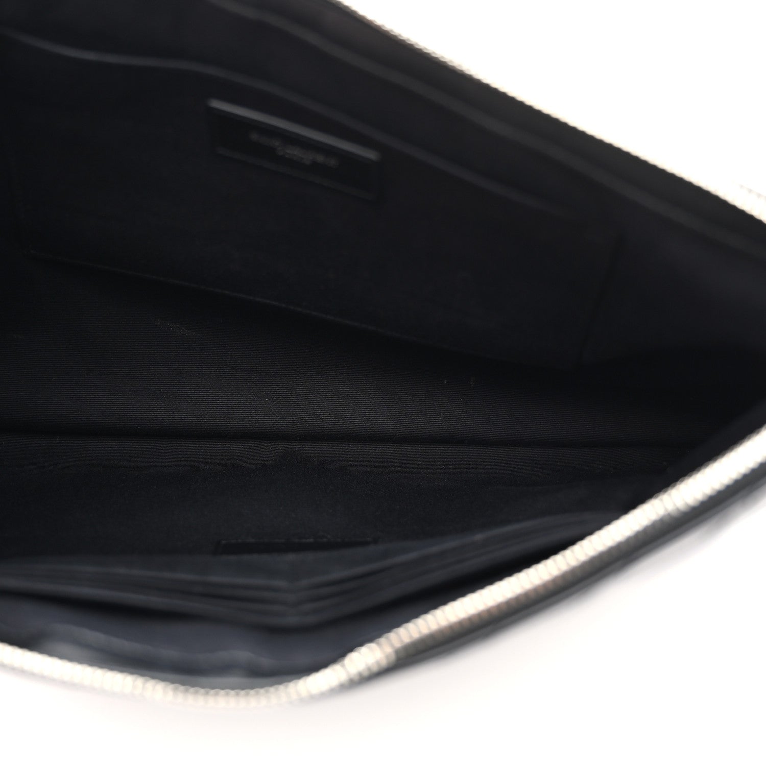 Saint Laurent Calfskin Matelasse Chevron Cassandre Monogram Document Holder Black 5 of 7