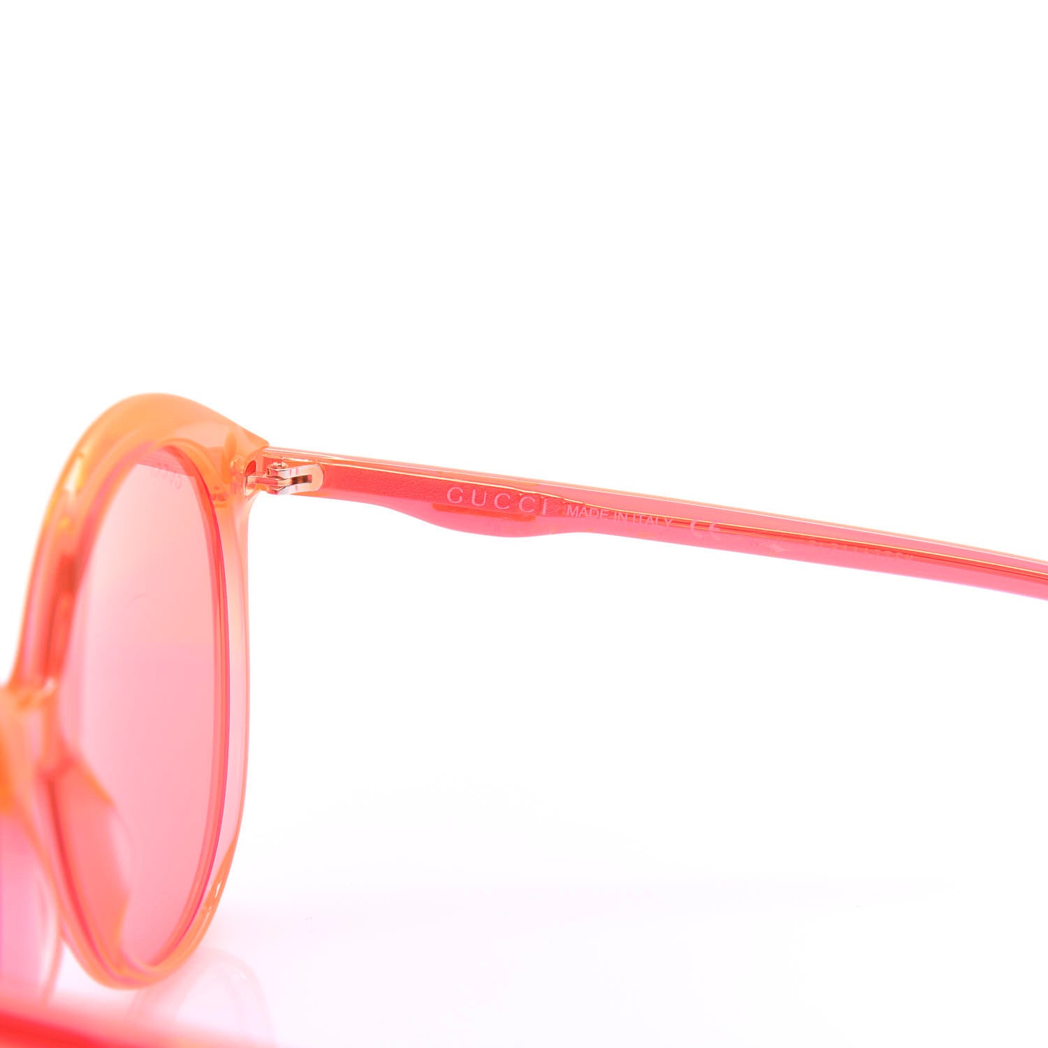 Gucci Acetate GG Sunglasses GG0257S Neon Orange 5 of 8