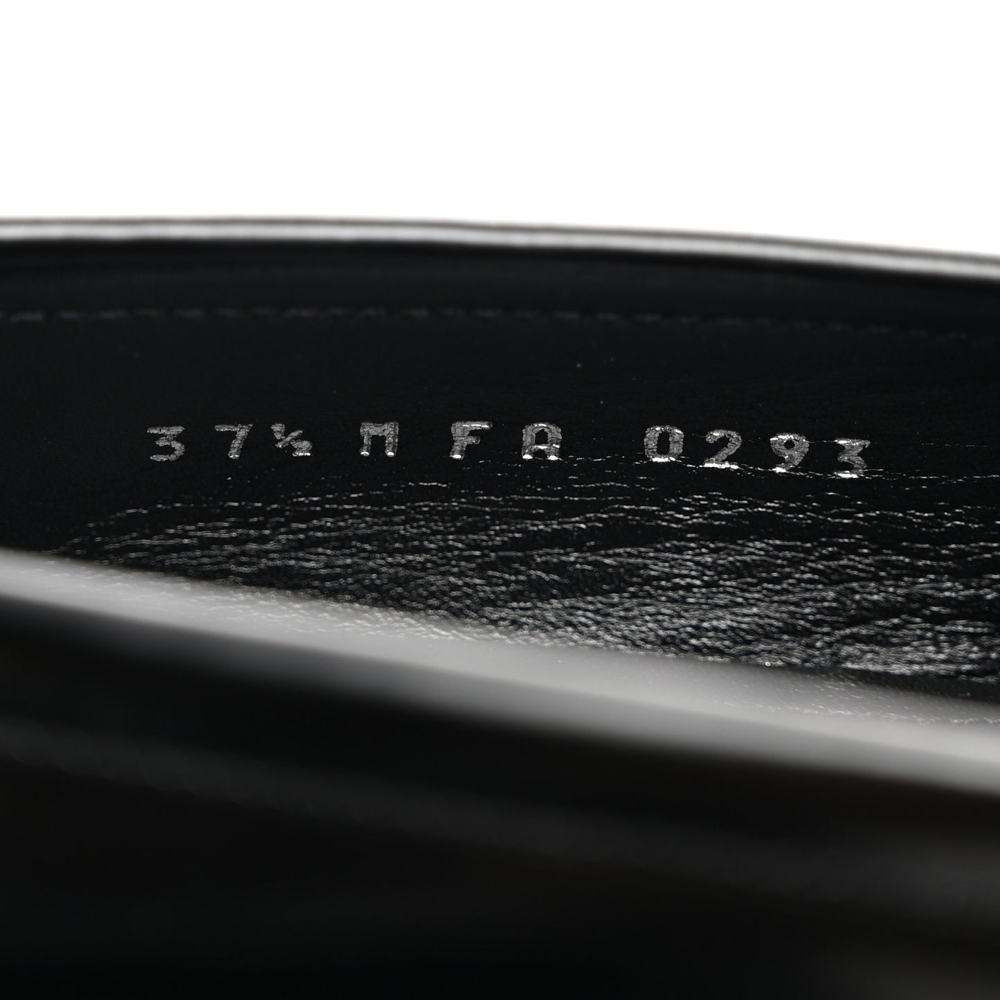 Glazed Calfskin Chess Flat Loafer 37.5 Black