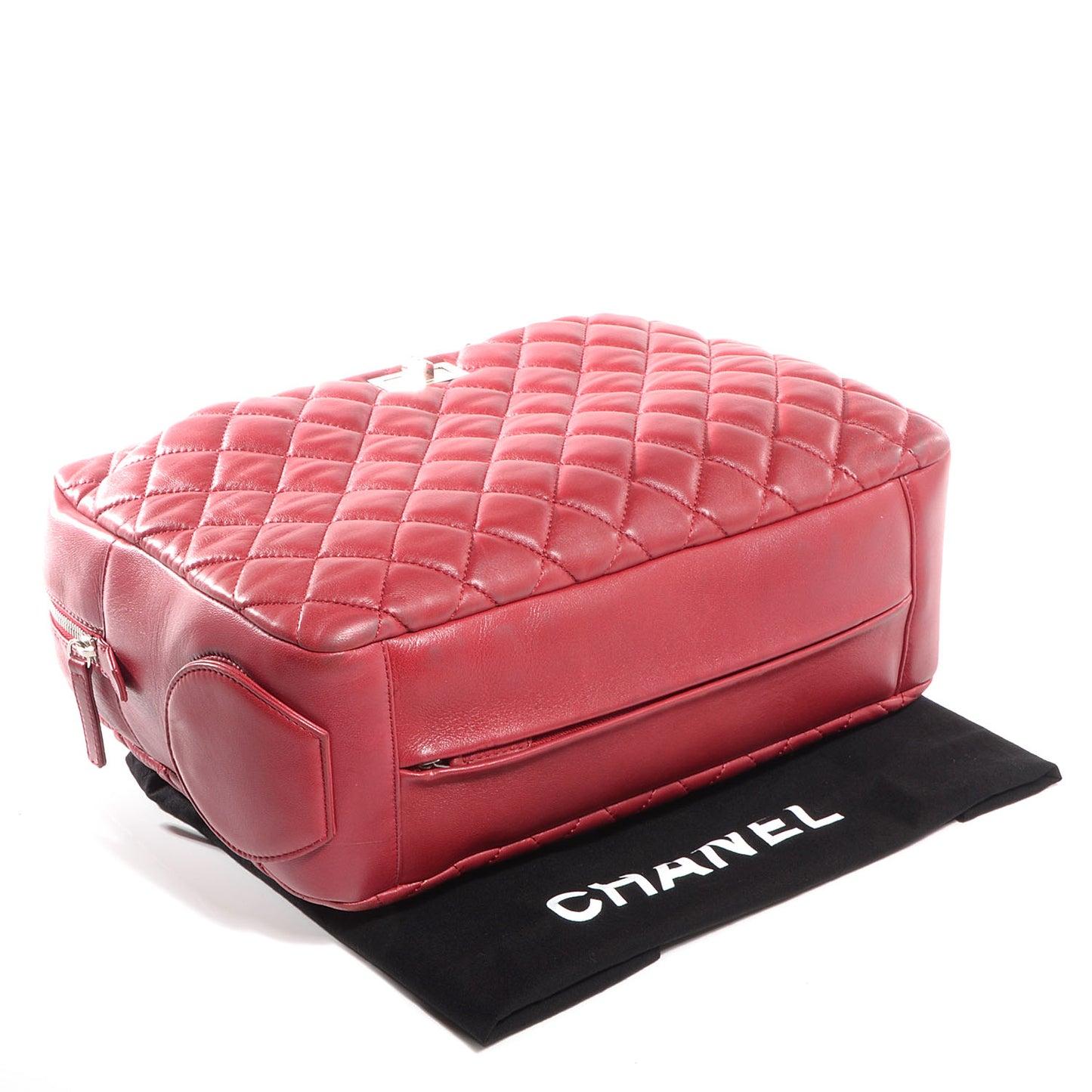 Aged Calfskin Quilted Large Reissue Camera Case Red