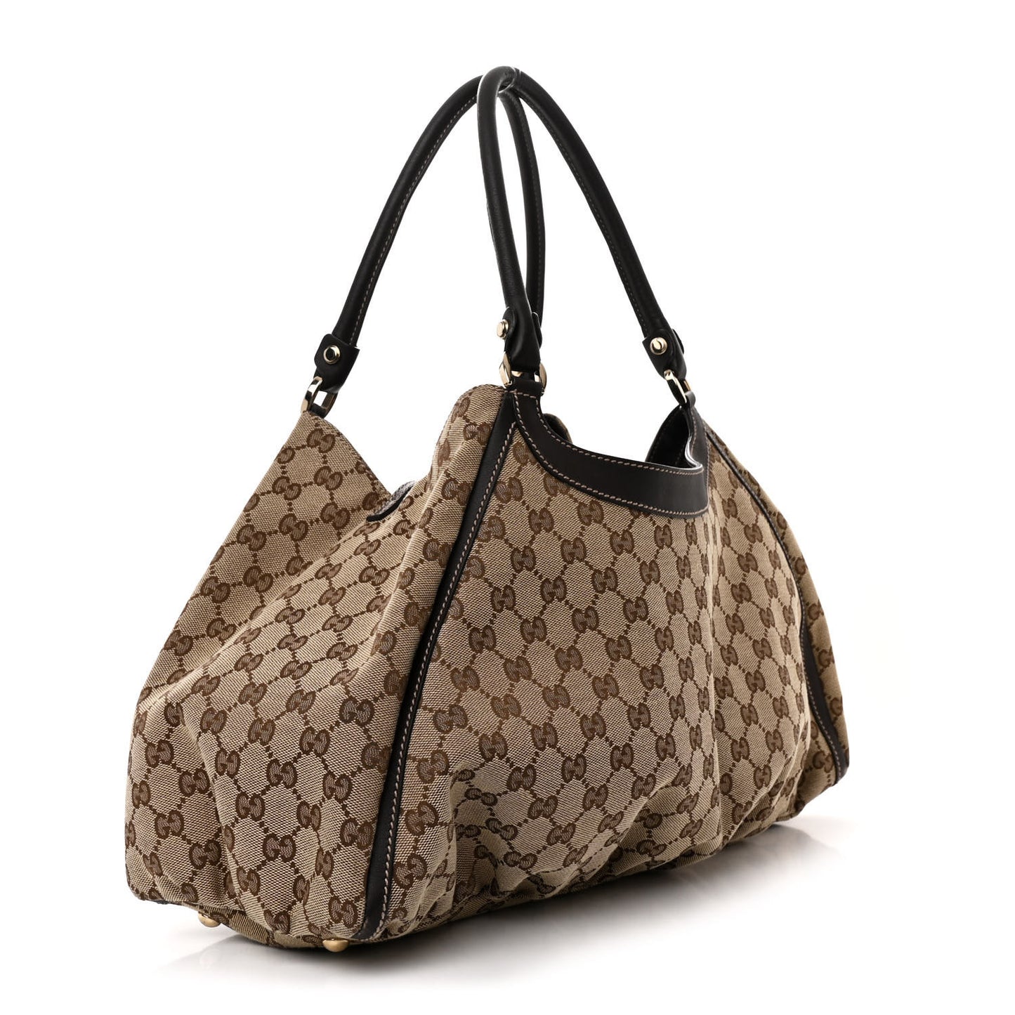 Monogram Large D Gold Hobo Dark Brown