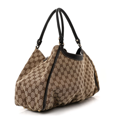 Gucci Monogram Large D Gold Hobo Dark Brown 3 of 12