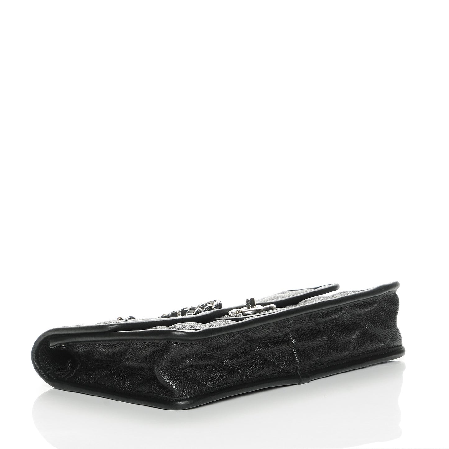 Caviar Quilted Medium French Riviera Flap Black