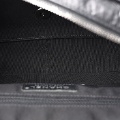 Chanel Crumpled Calfskin Quilted Medium Casual Rock Flap Black 5 of 12