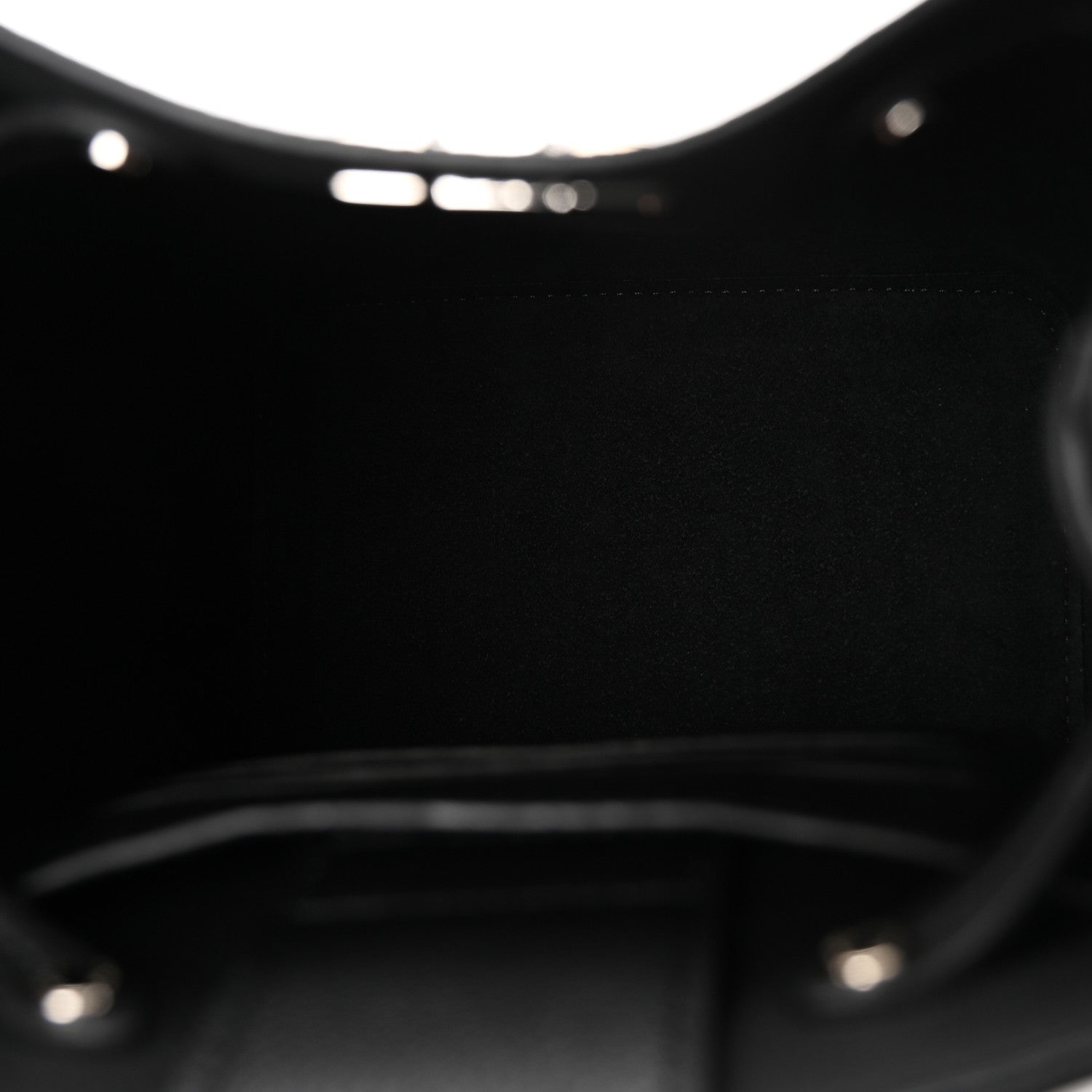 Louis Vuitton Calfskin Nano Lockme Bucket Black 5 of 10