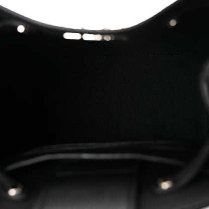 Louis Vuitton Calfskin Nano Lockme Bucket Black 5 of 10