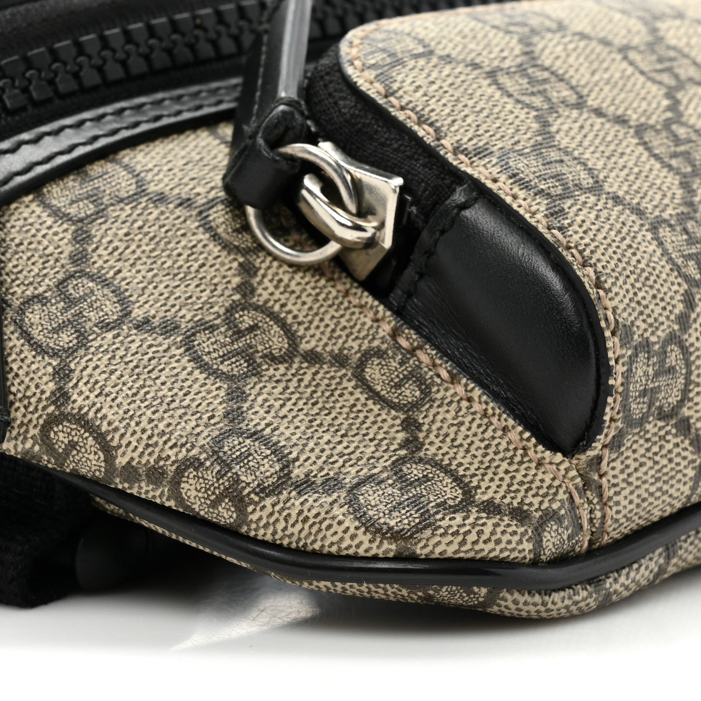 GG Supreme Monogram Belt Bag Black