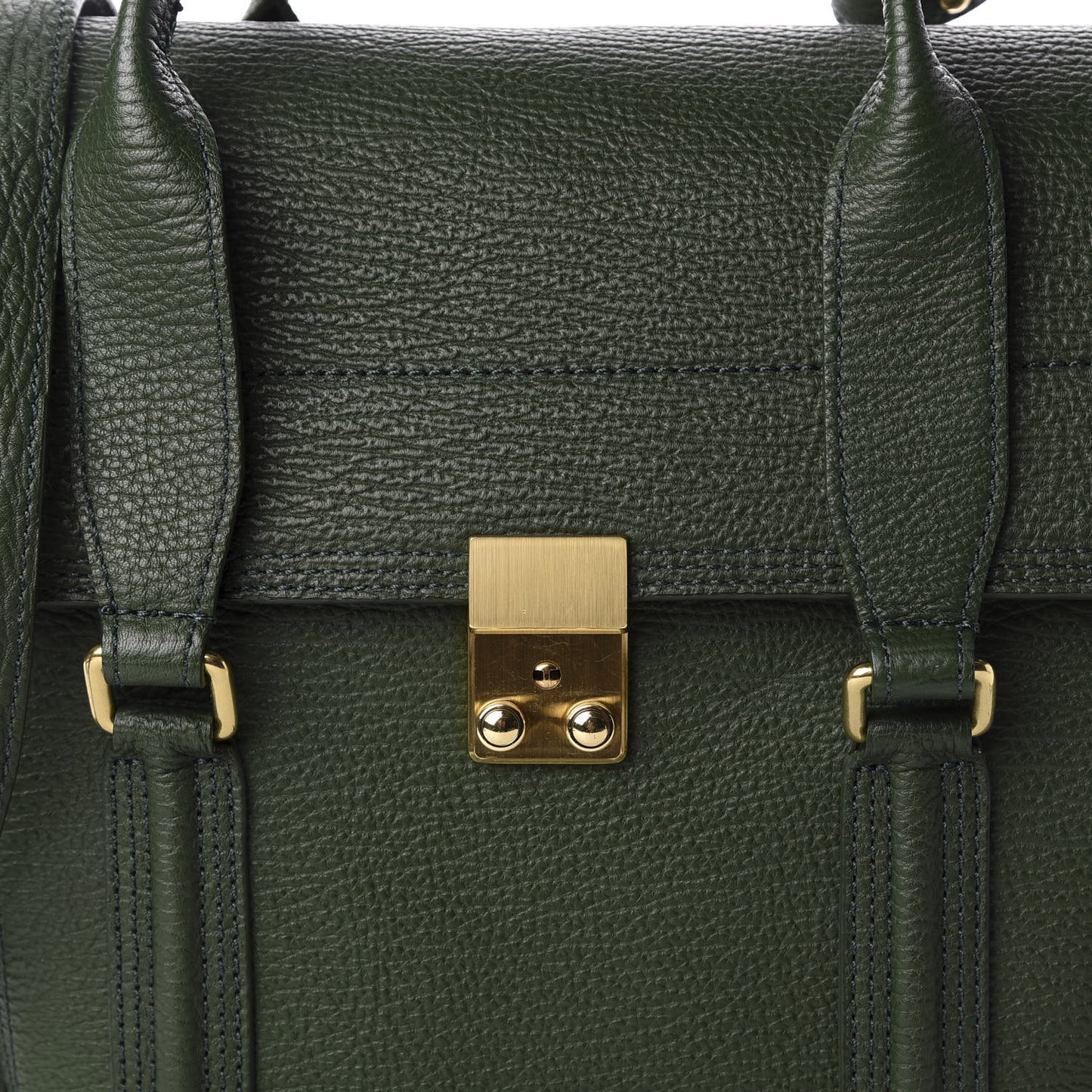 3.1 Textured Calfskin Large Pashli Satchel Jade