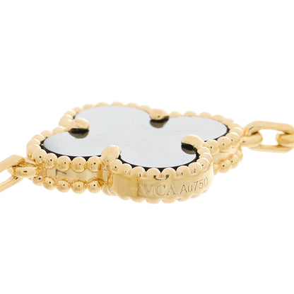 Van Cleef & Arpels 18K Yellow Gold Black Onyx 5 Motifs Vintage Alhambra Bracelet 3 of 5