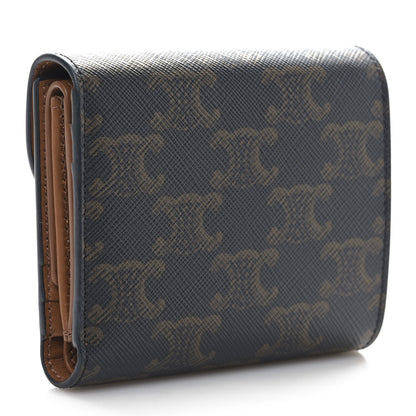 Celine Triomphe Canvas Small Triomphe Wallet Tan 3 of 11