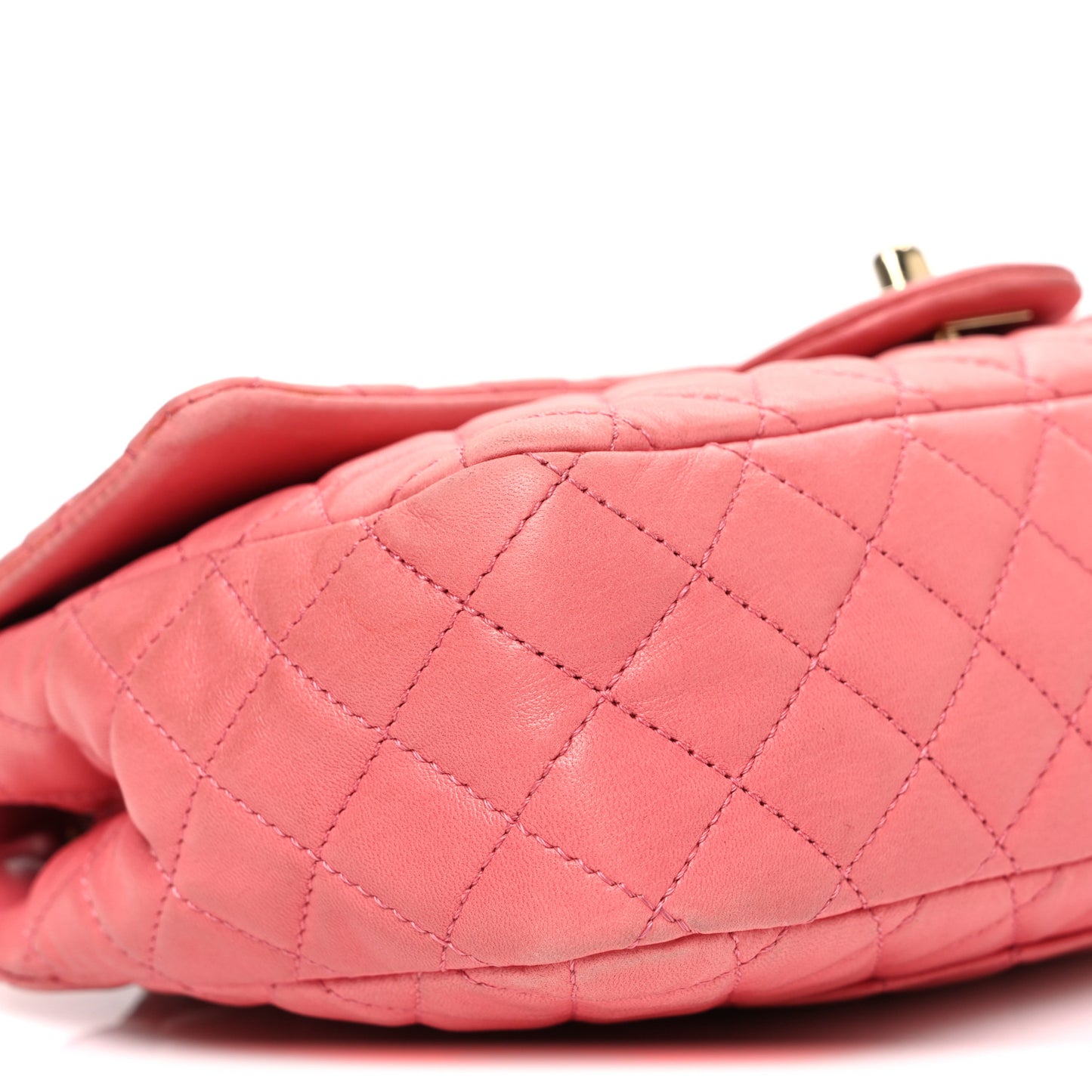 Lambskin Quilted Valentine Charms Medium Single Flap Pink