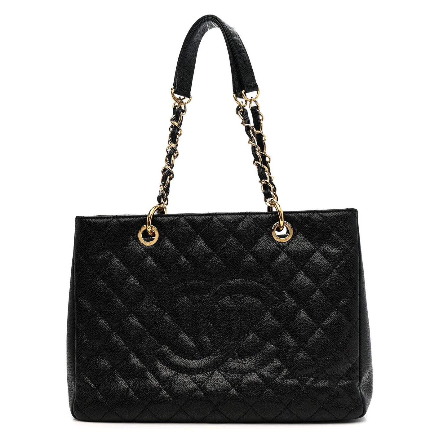 Caviar Quilted Grand Shopping Tote GST Black