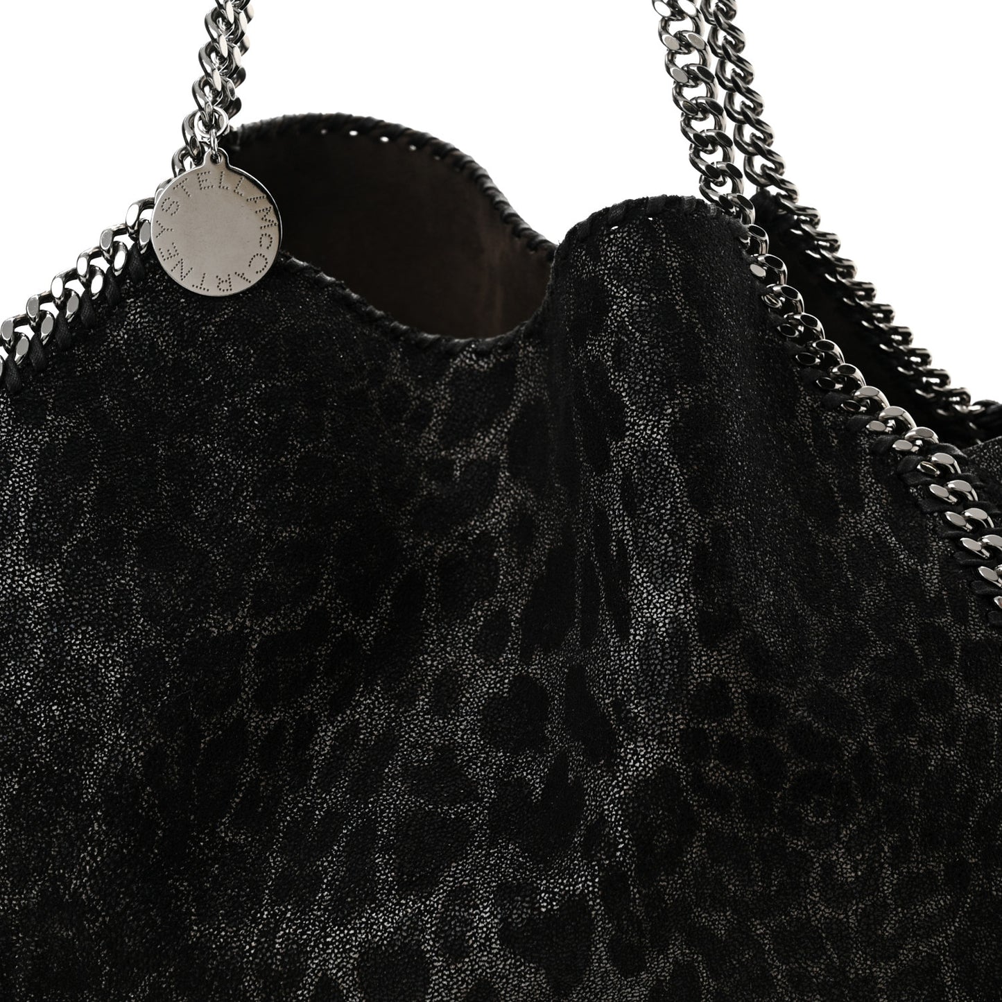 Leopard Shaggy Deer Falabella Reversible Tote Grey