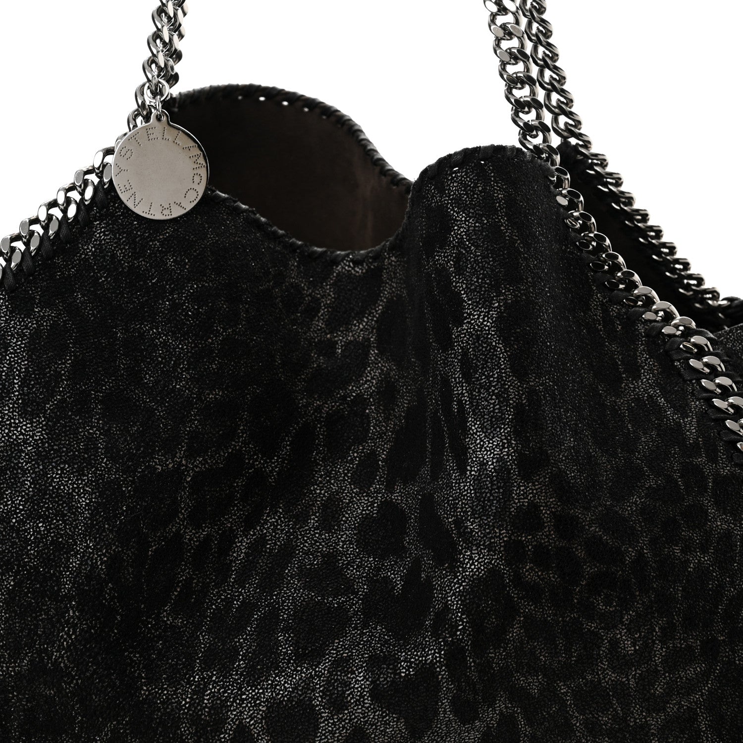 Stella McCartney Leopard Shaggy Deer Falabella Reversible Tote Grey 7 of 11