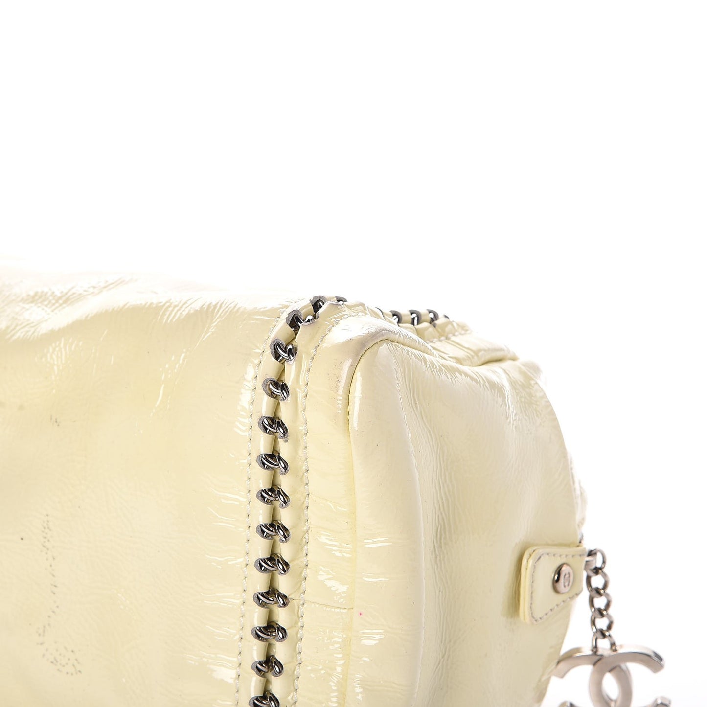 Patent Luxe Ligne Medium Bowler Ivory