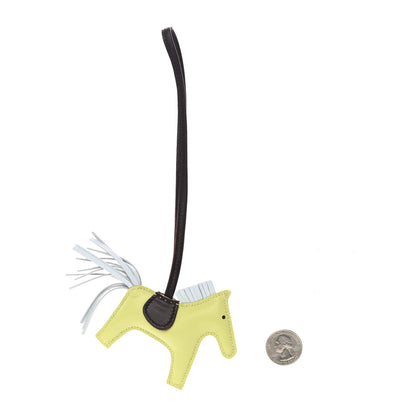 Hermes Milo Lambskin Grigri Rodeo Horse Bag Charm PM Jaune Bourgeon Bleu Brume Rouge Sellier 2 of 4