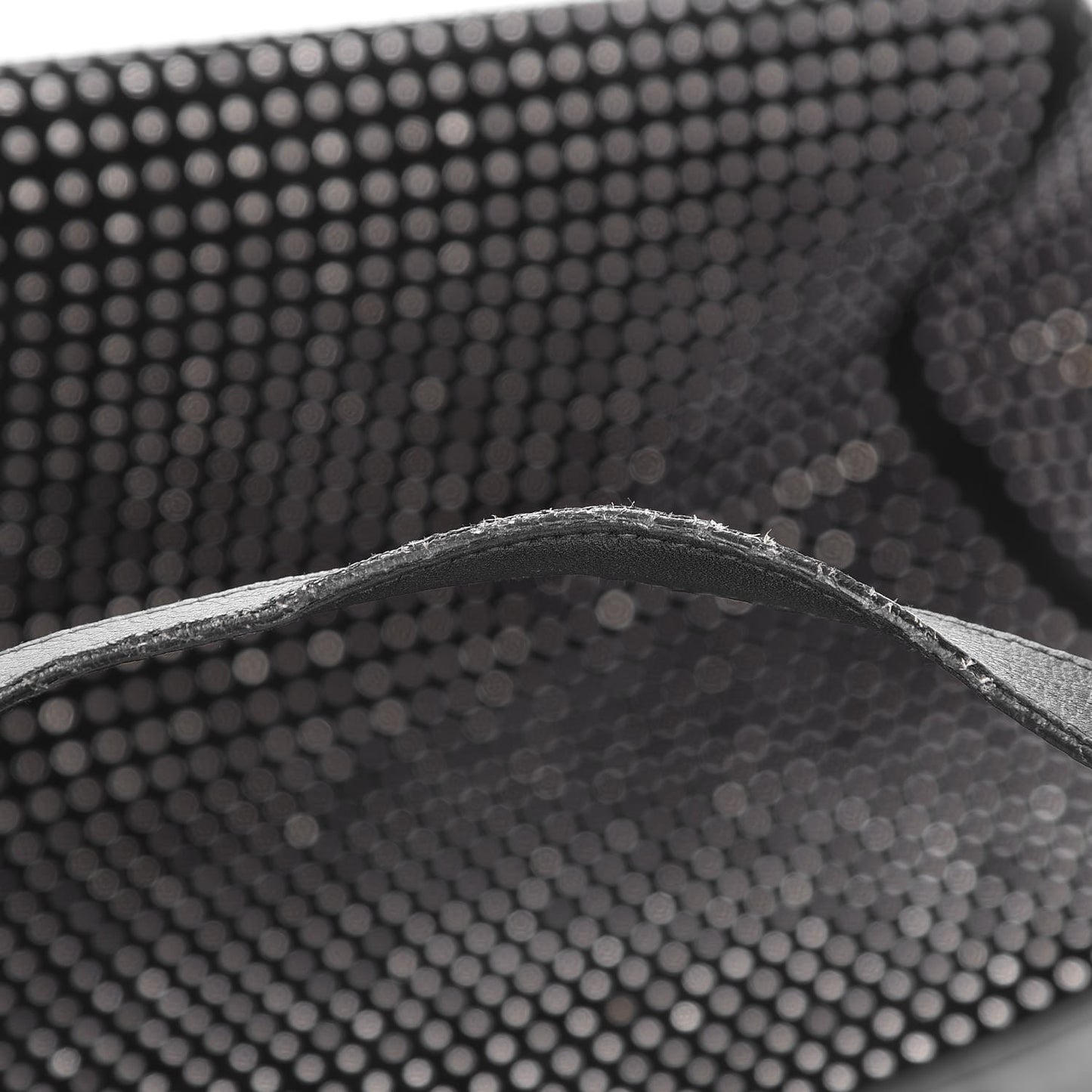 Calfskin Suede Studded Reversible East West Shopping Tote Black